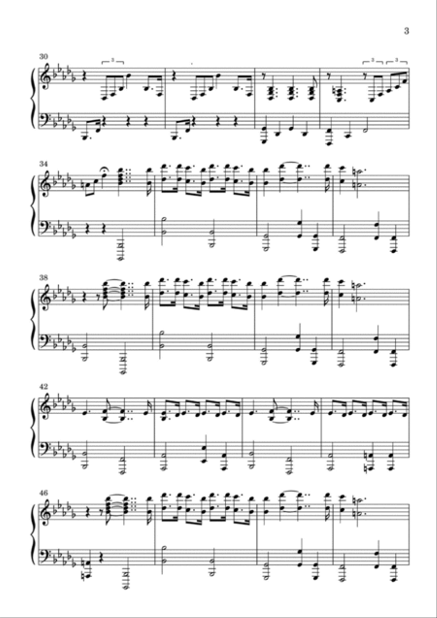 Believer Piano Solo scores gallery preview page 3