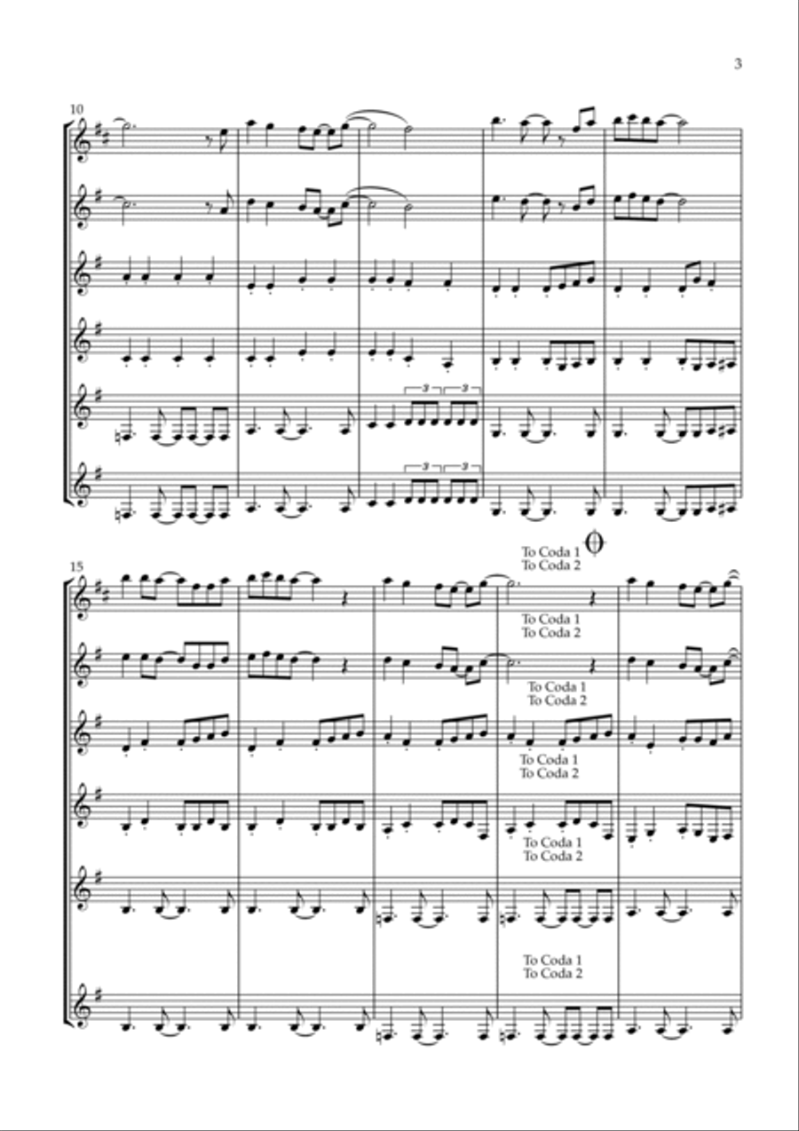 Underneath The Tree Clarinet Quartet scores gallery preview page 3