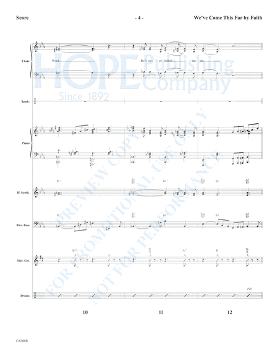 We've Come This Far By Faith 4-Part scores gallery preview page 6