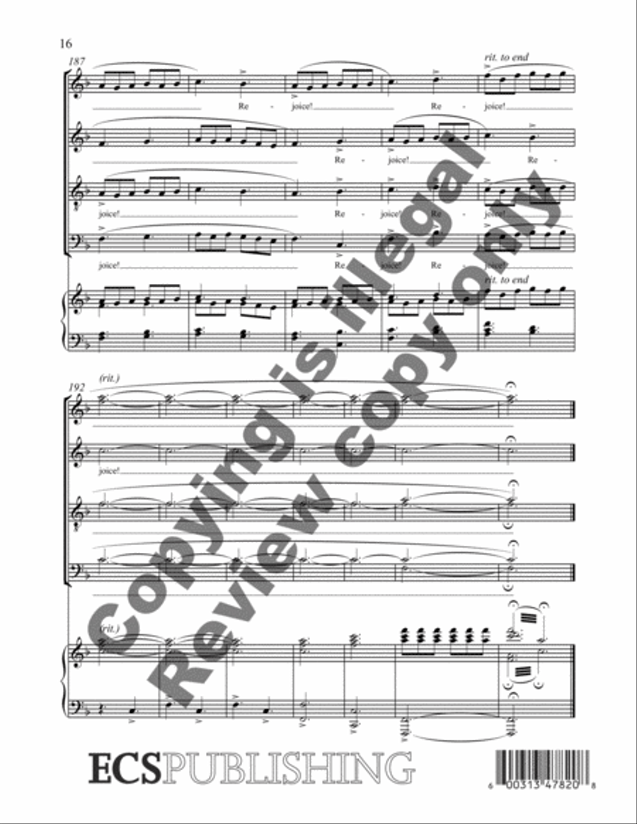 Rejoice!: 3. Good Christian Friends Rejoice! (Choral Score)