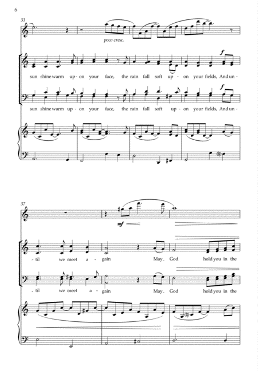 An Irish Blessing 4-Part scores gallery preview page 3