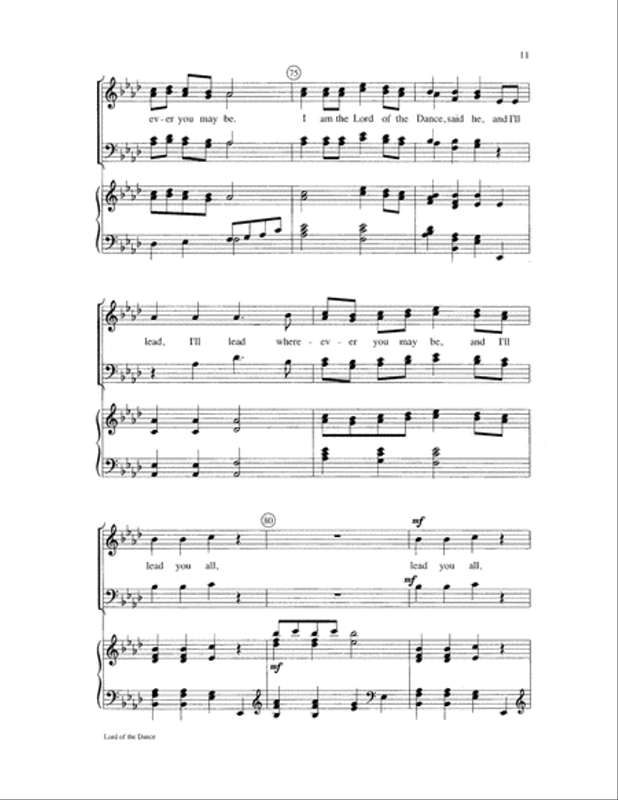 Lord of the Dance Lord of the Dance 2-Part scores gallery preview page 11