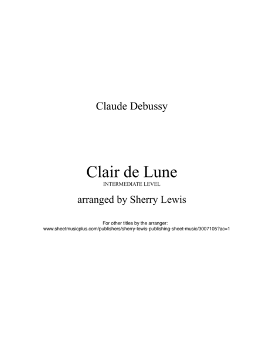 CLAIR DE LUNE String Trio intermediate level for string trio of two violins and cello or violin, vi String Trio scores gallery preview page 2
