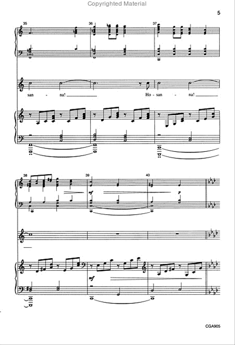 The Liturgy of the Palms (Choral Score) Unison Choir scores gallery preview page 5