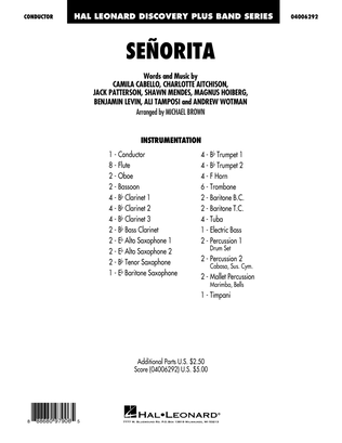 Book cover for Senorita (arr. Michael Brown) - Conductor Score (Full Score)