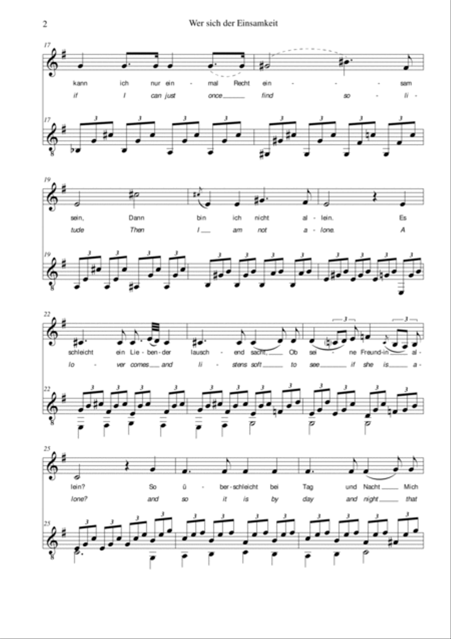 Gesänge des Harfners (Songs of the Harpist) for low voice and guitar Acoustic Guitar scores gallery preview page 2