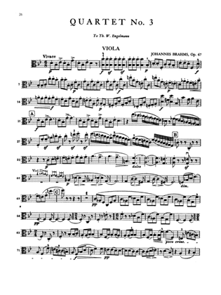 Book cover for Brahms: Three String Quartets, Op. 51, Nos. 1 & 2, Op. 67