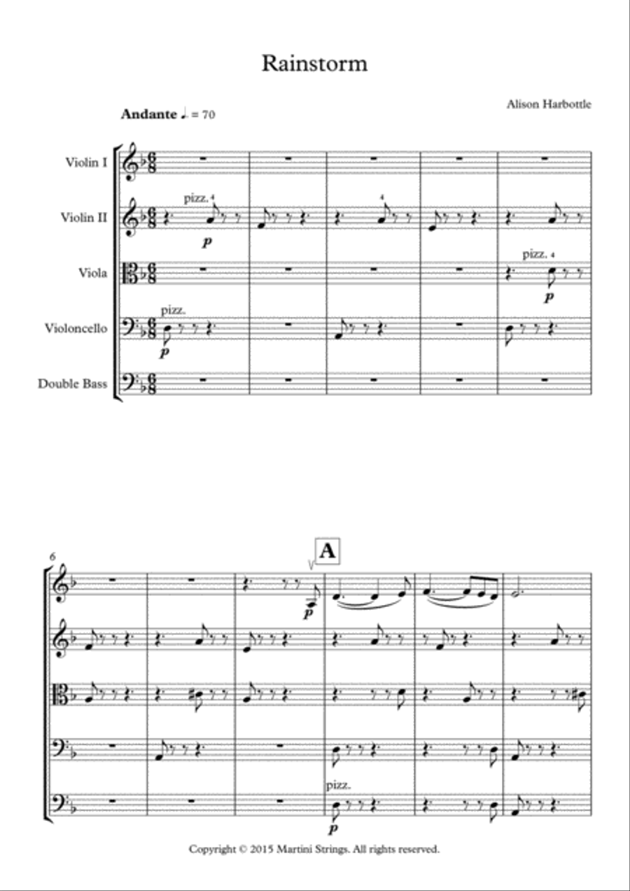 Rainstorm, for String Orchestra String Orchestra scores gallery preview page 3