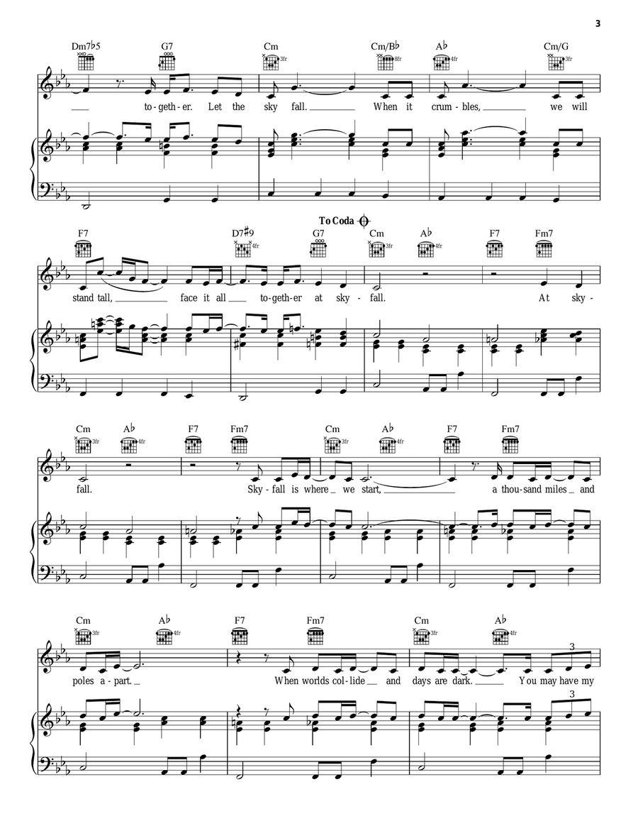 Skyfall Acoustic Guitar scores gallery preview page 3