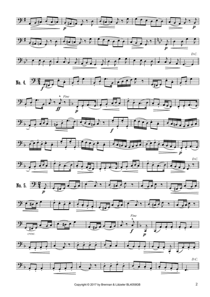 12 Solo Quadrilles for Great Bass Recorder (bass clef)