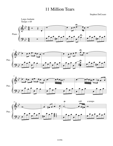 11 Million Tears (for Violin solo and Piano) image number null