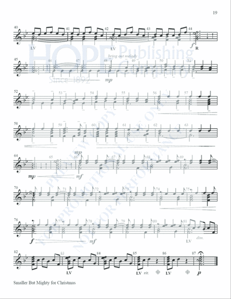 Small-ER But Mighty, Vol. 1 for Christmas Repoducible Handbell Choir scores gallery preview page 20