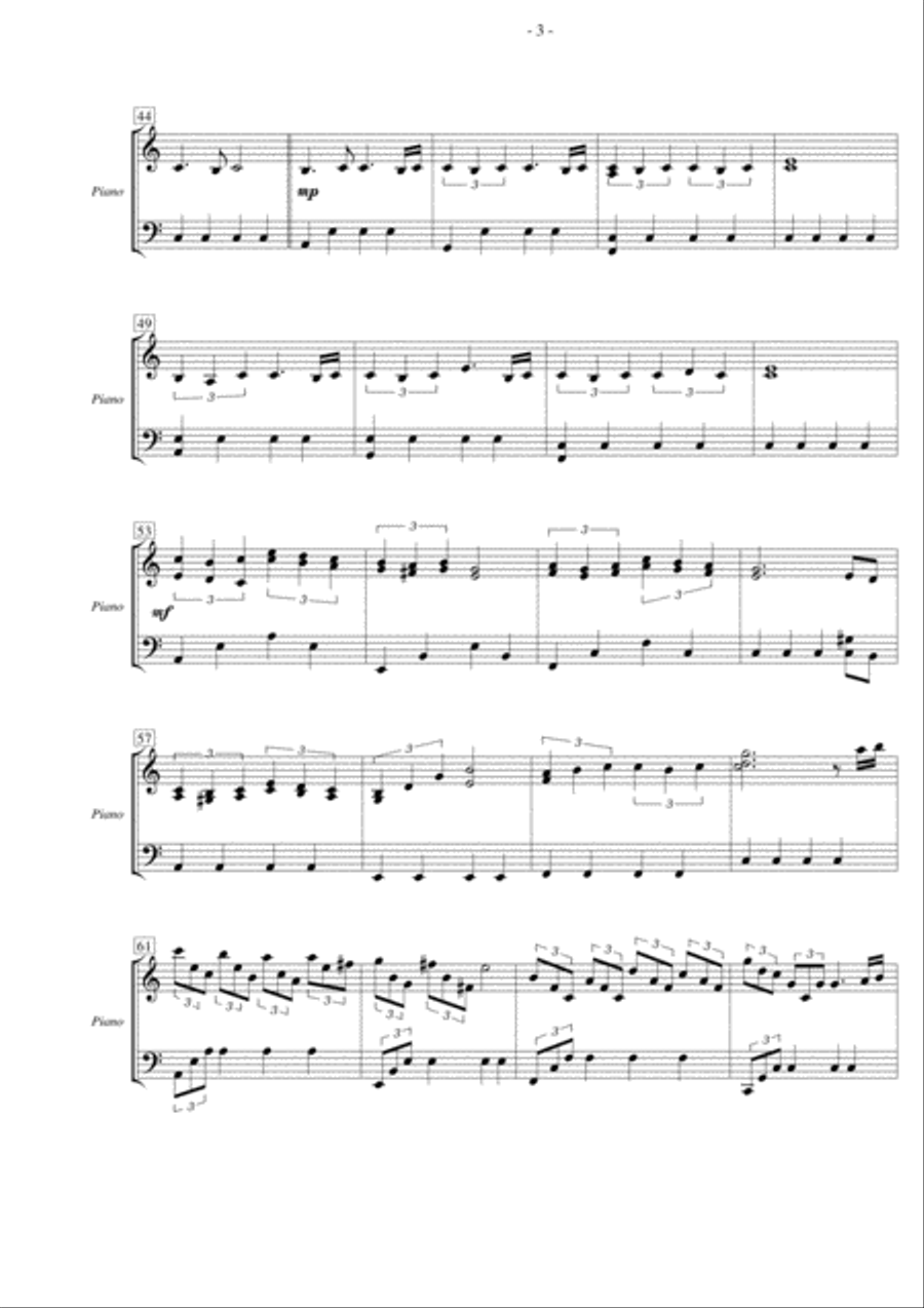 Above The Clouds Piano Solo scores gallery preview page 3
