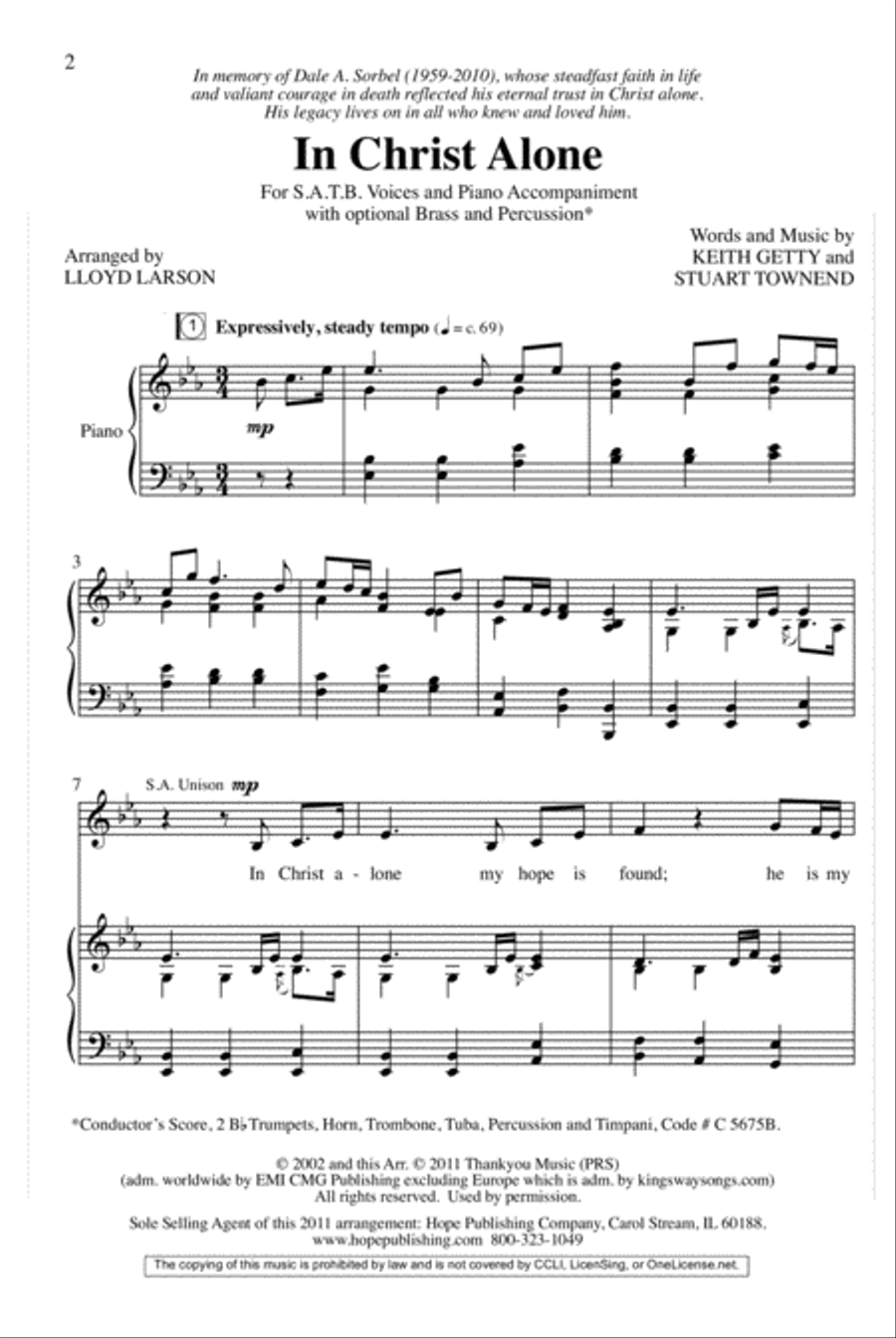 In Christ Alone In Christ Alone 4-Part scores gallery preview page 3