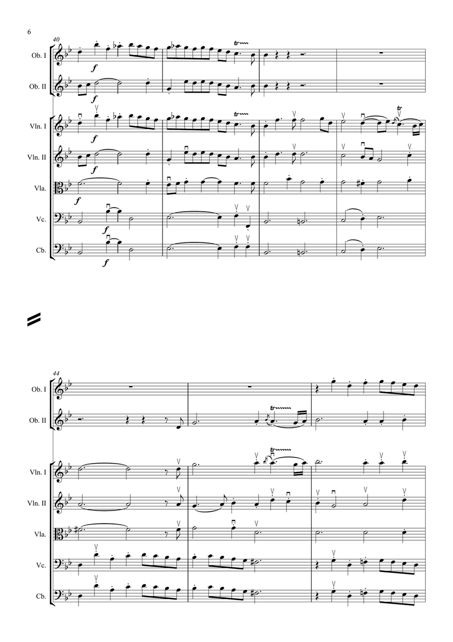 Lully - Le Bourgeois gentilhomme Suite String Orchestra scores gallery preview page 6