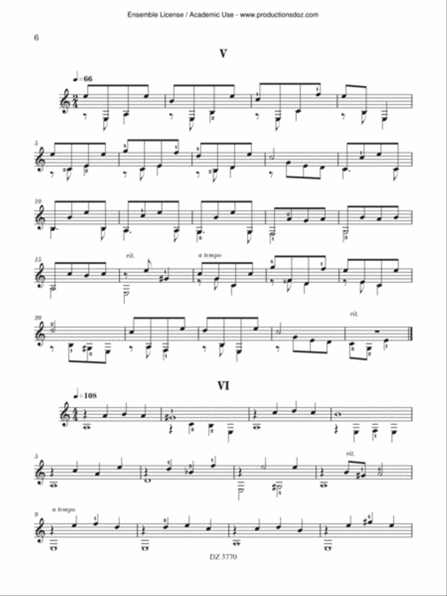 12 Études très simples, vol. 1 Classical Guitar scores gallery preview page 6