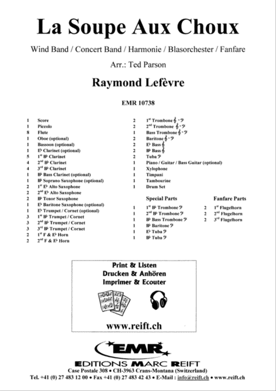 La Soupe Aux Choux Concert Band scores gallery preview page 2