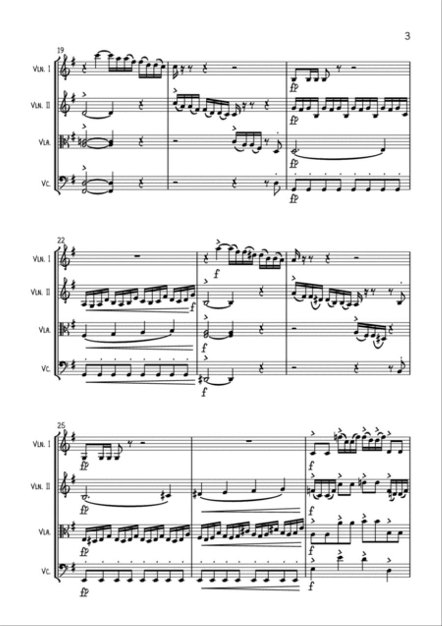 Prelude to the Holberg Suite - String Quartet String Quartet scores gallery preview page 3