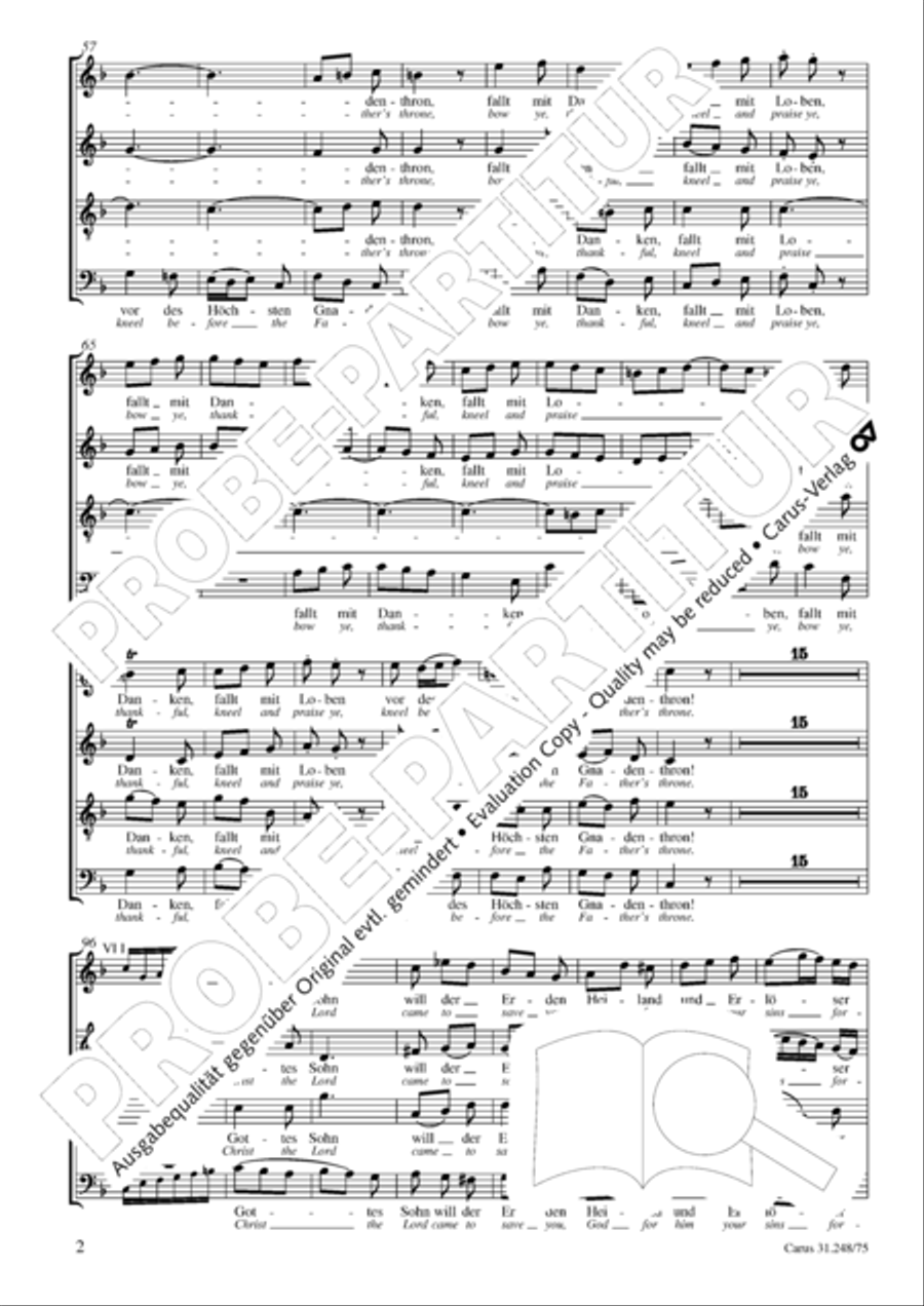 Christmas Oratorio (Weihnachtsoratorium, Teile IV-VI) 4-Part scores gallery preview page 3