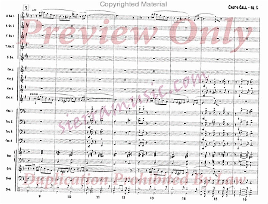 Chet's Call Chet's Call Big Band scores gallery preview page 3