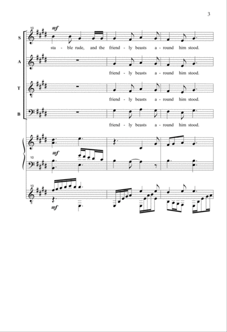 Friendly Beasts Friendly Beasts 4-Part scores gallery preview page 2
