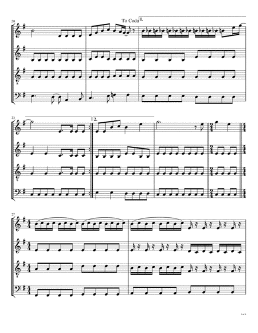 A Day In The Life Woodwind Quartet scores gallery preview page 4