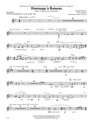 Hommage à Rameau: (wp) 3rd B-flat Trombone T.C.