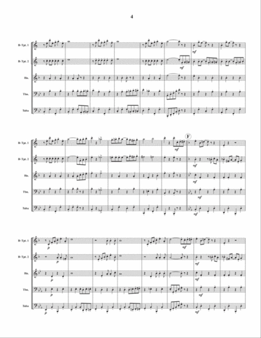 Bob's Chili Rag Brass Quintet scores gallery preview page 5