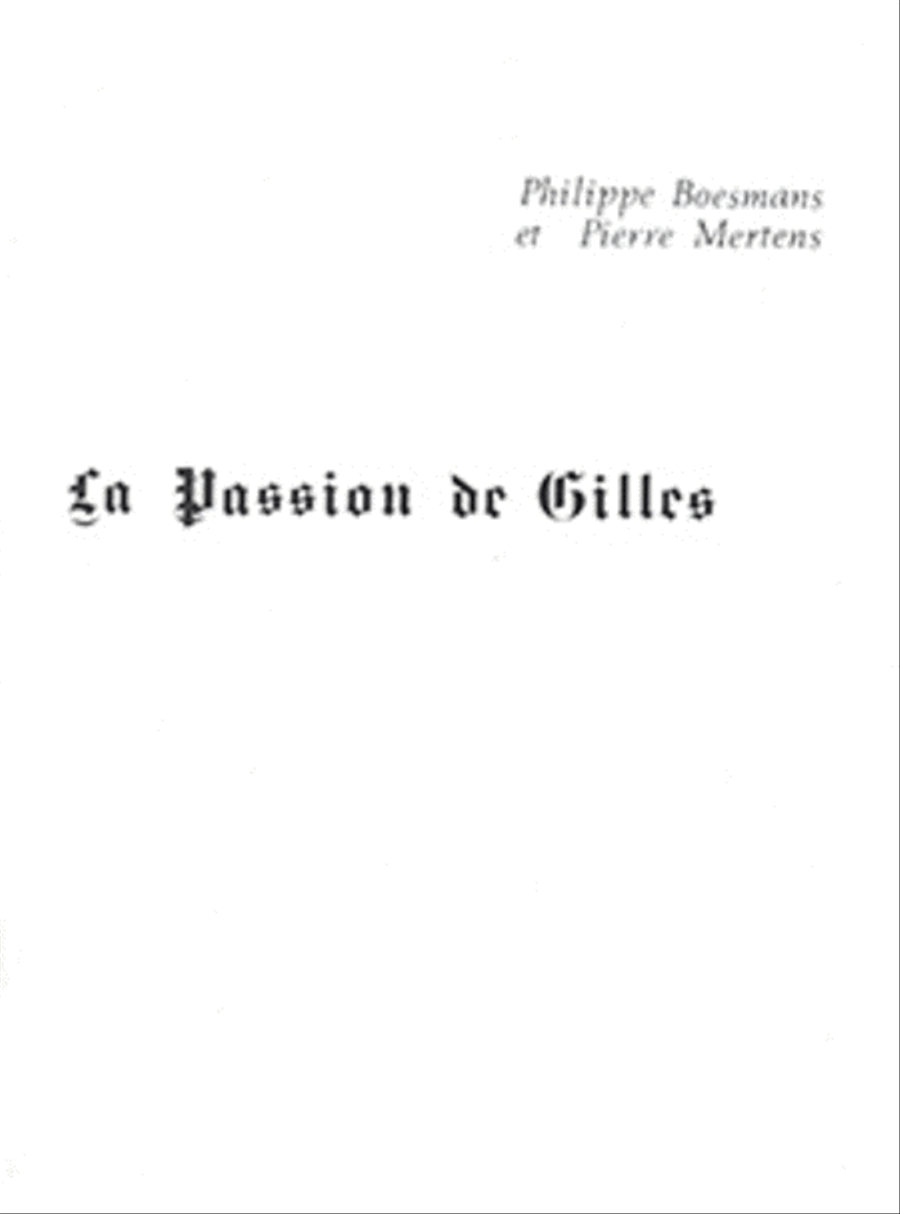 La Passion De Gilles Voice scores gallery preview page 1