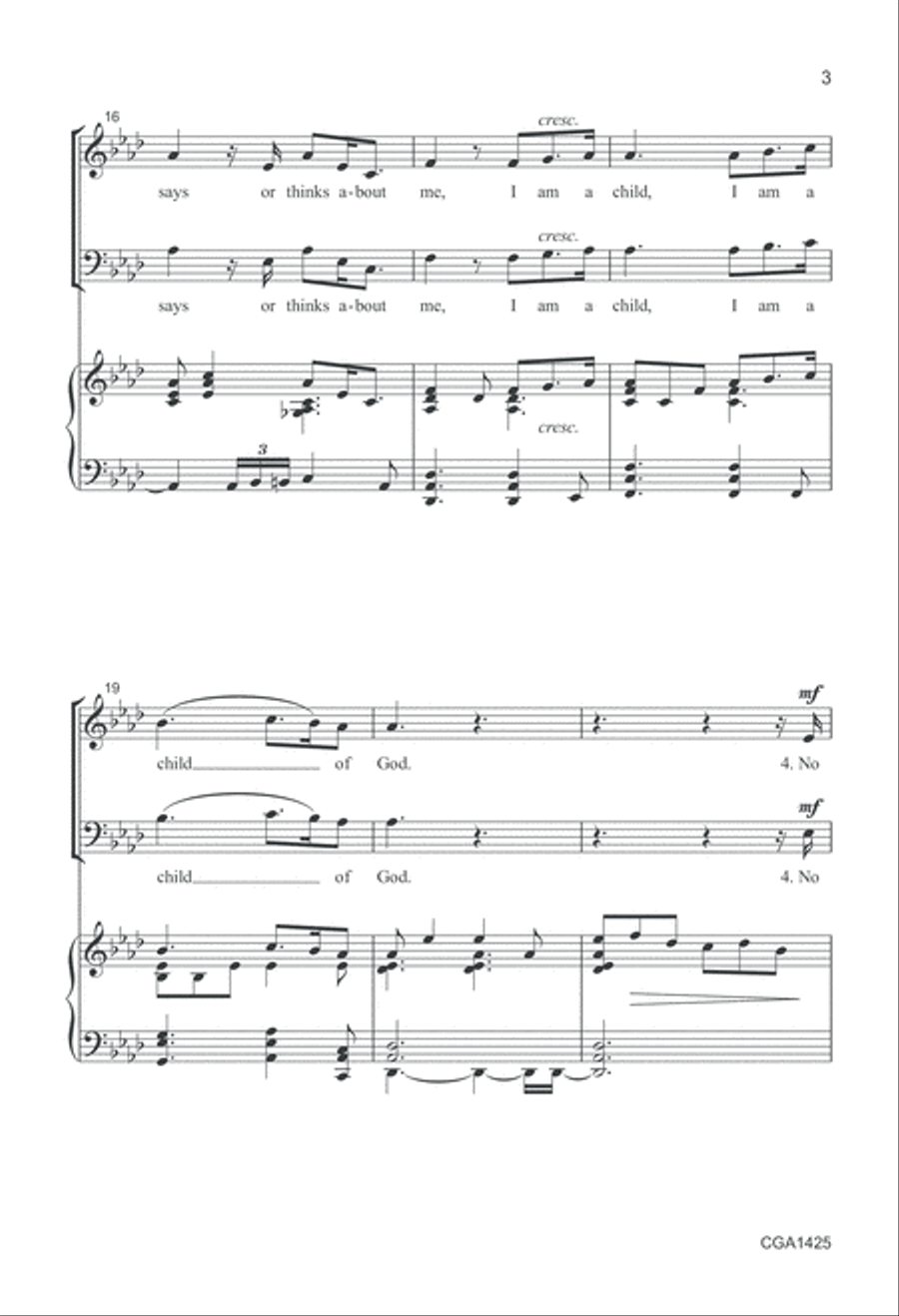 Child of God 4-Part scores gallery preview page 3
