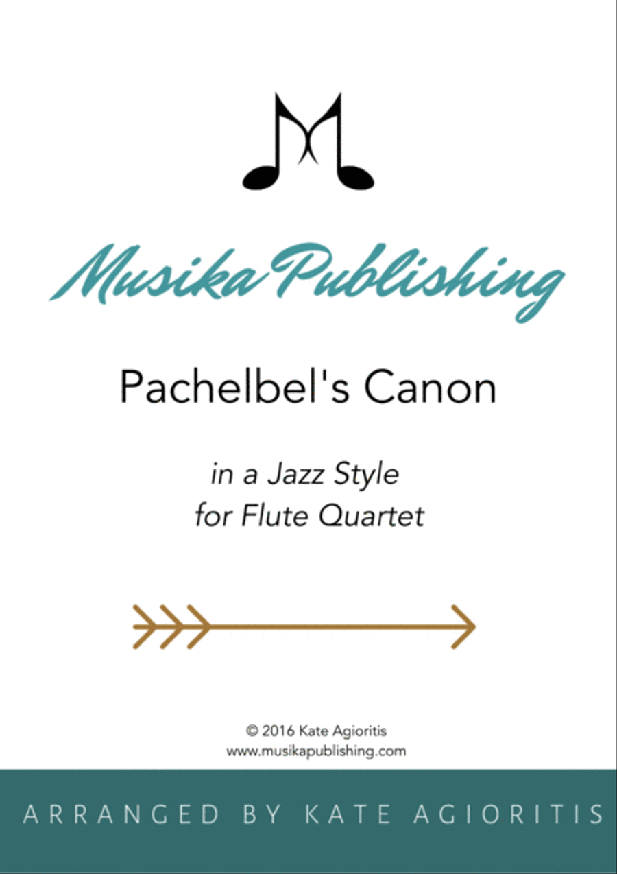 Pachelbel's Canon - in a Jazz Style - for Flute Quartet Flute Quartet scores gallery preview page 1