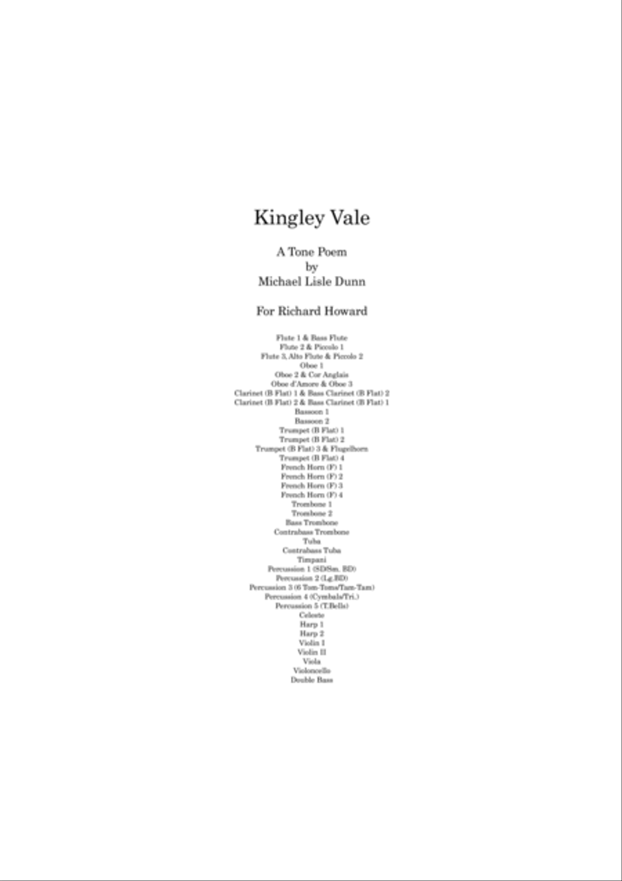 Kingley Vale Kingley Vale Full Orchestra scores gallery preview page 3