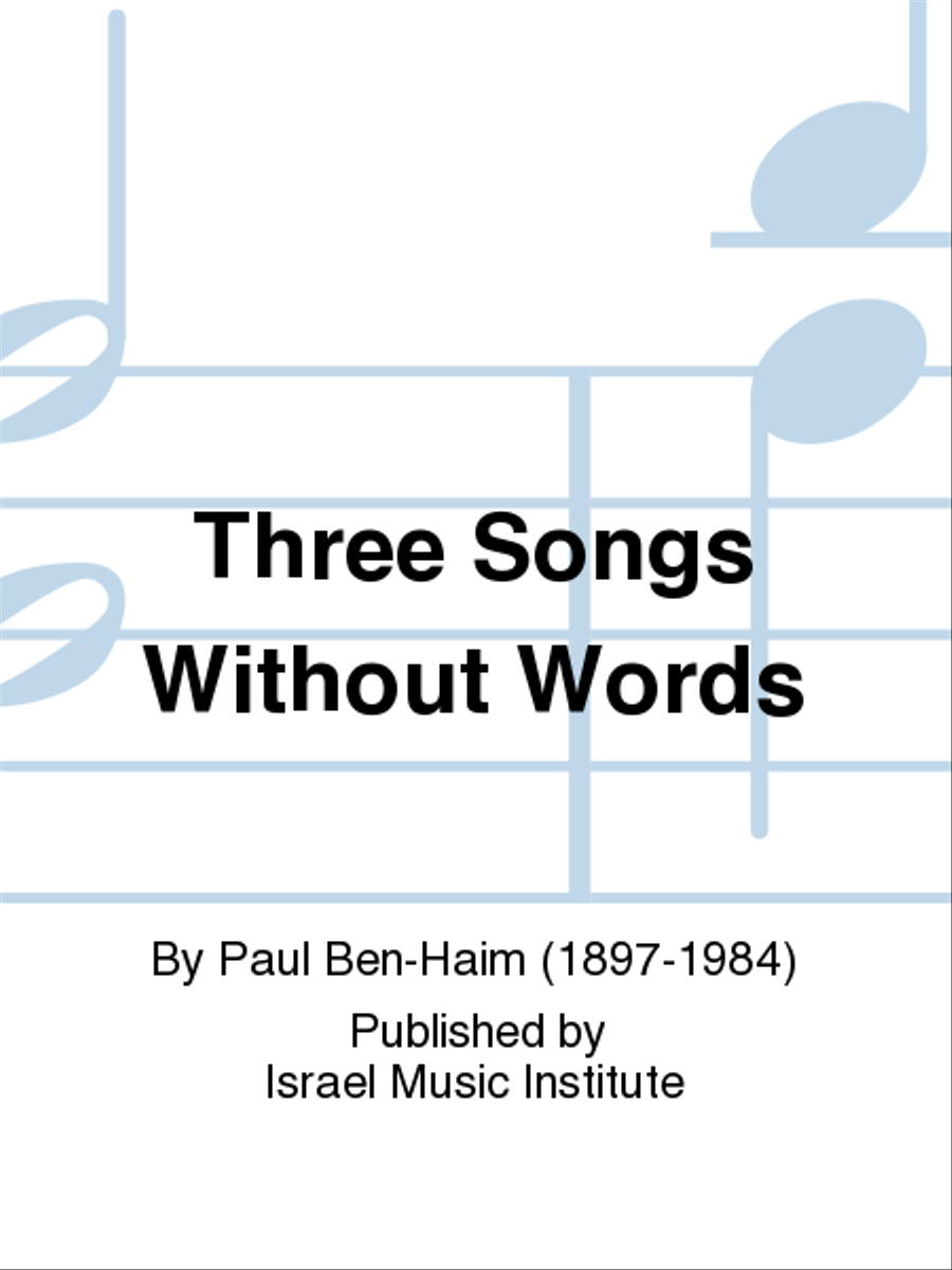 Three Songs Without Words Chamber Music scores gallery preview page 1