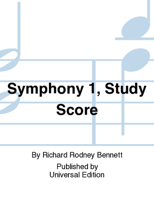 Book cover for Symphony 1, Study Score