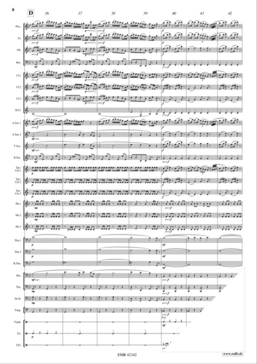 Turkish March Concert Band scores gallery preview page 8