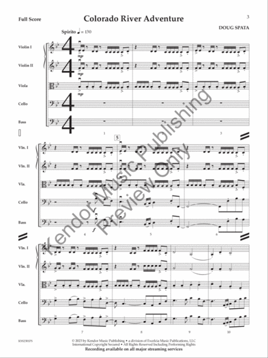 Colorado River Adventure Colorado River Adventure String Orchestra scores gallery preview page 4