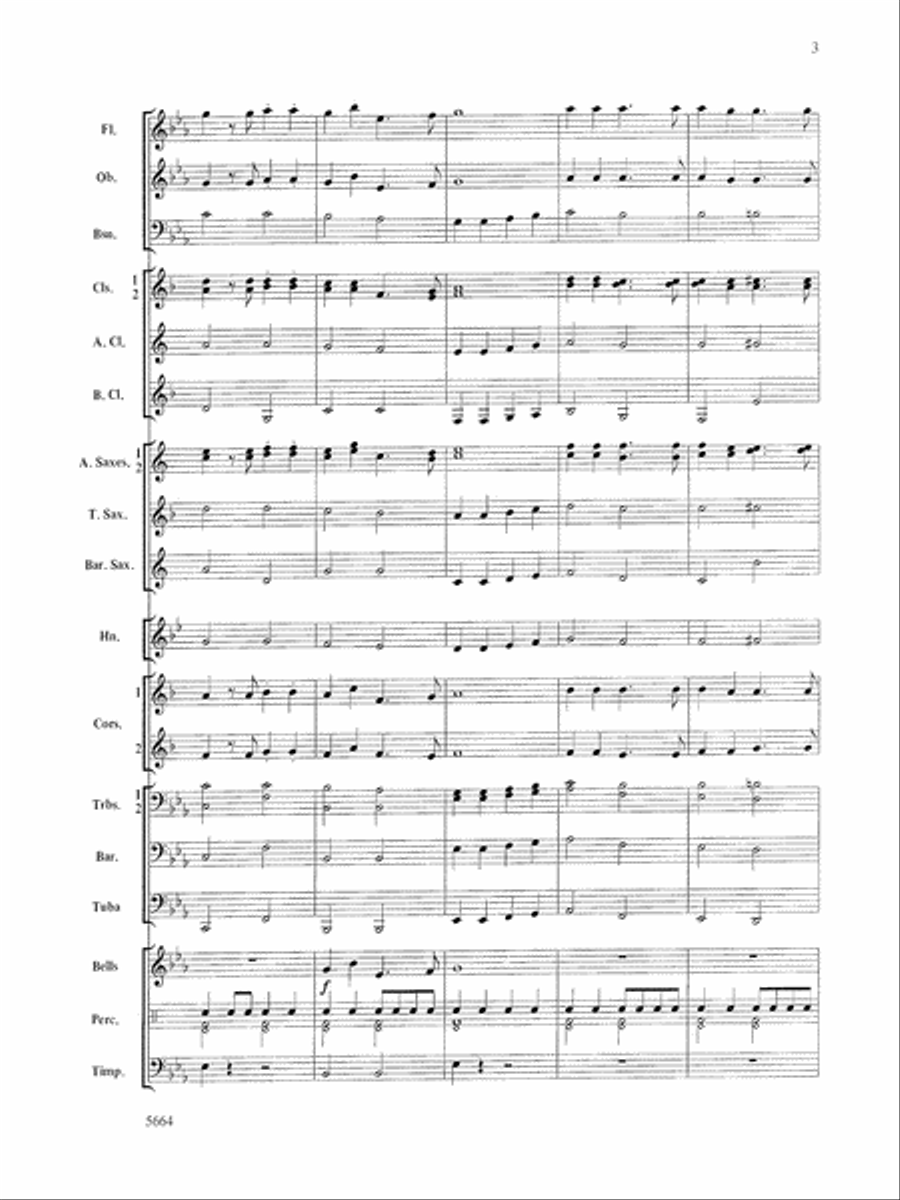 Santa Meets Sousa: Score Concert Band scores gallery preview page 3