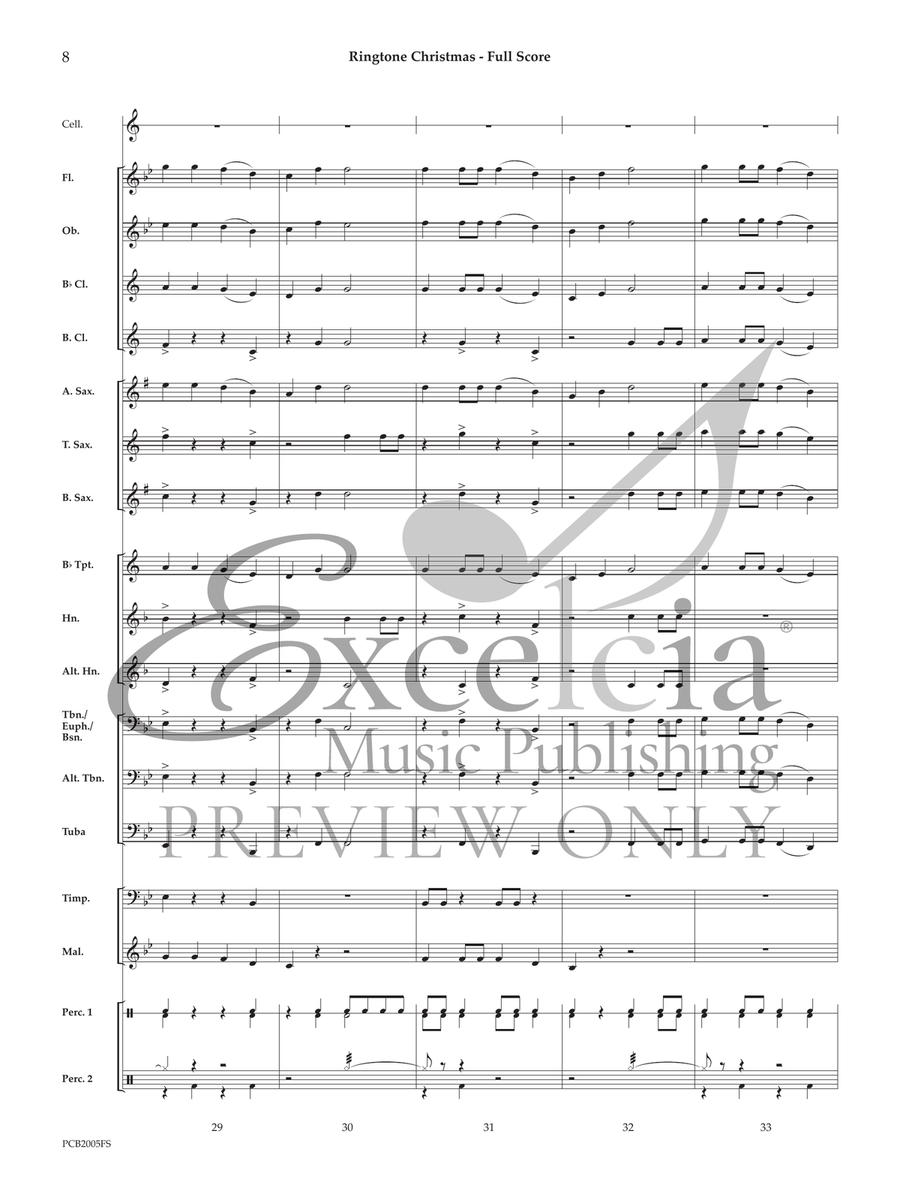 Ringtone Christmas (Score) Concert Band scores gallery preview page 9
