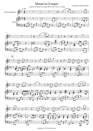 Minuet in G-major - EASY (tenor sax & piano)