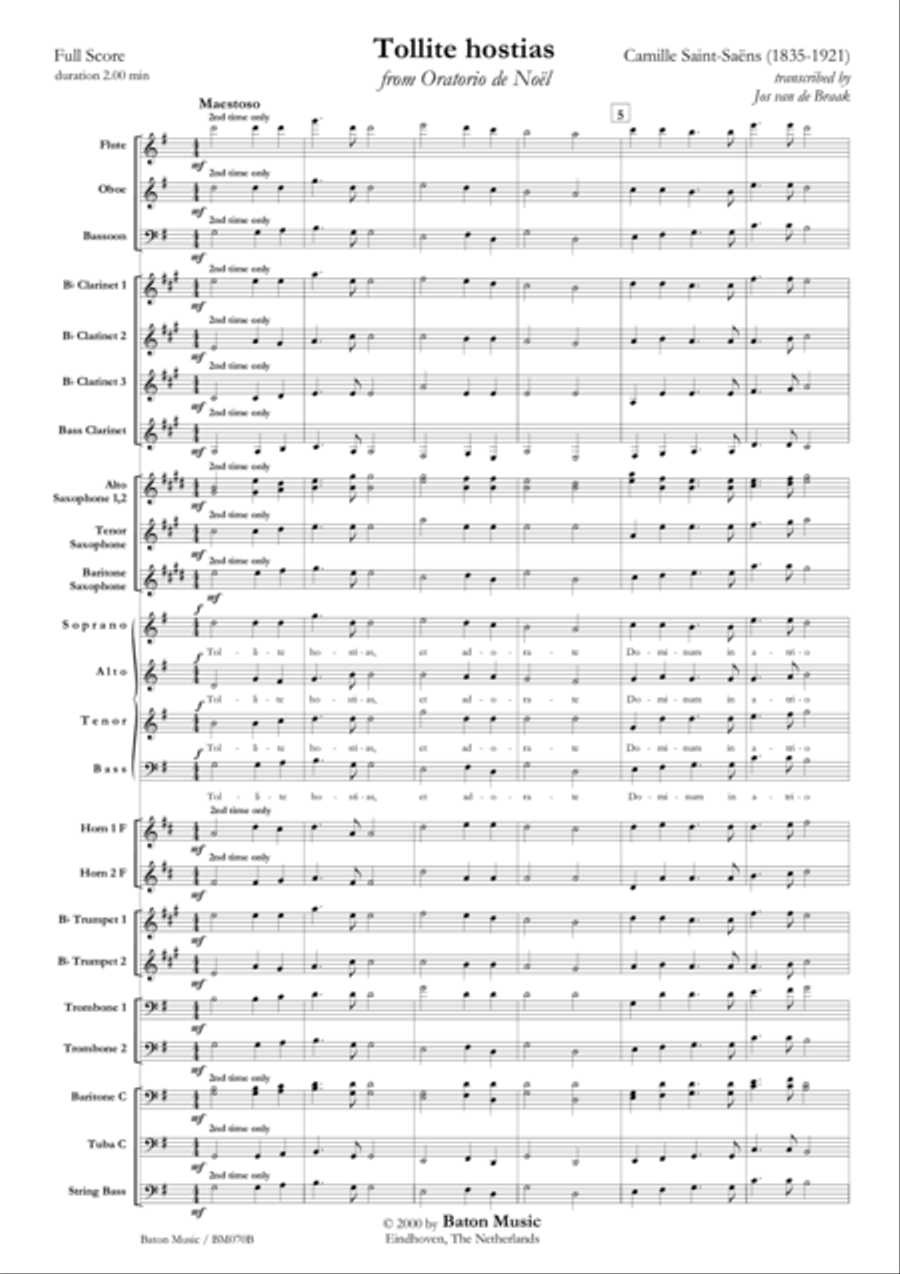 Tollite hostias Tollite hostias Concert Band scores gallery preview page 2