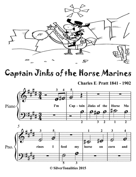 Captain Jinks of the Horse Marines Beginner Piano Sheet Music 2nd Edition