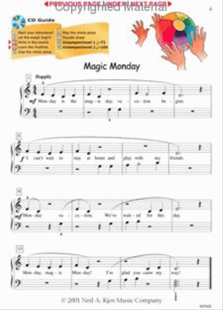 Vacation Magic - Primer Level Piano Method scores gallery preview page 2