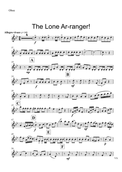 The Lone Ar-ranger! (Woodwind Quartet) - Set of Parts [x4] image number null