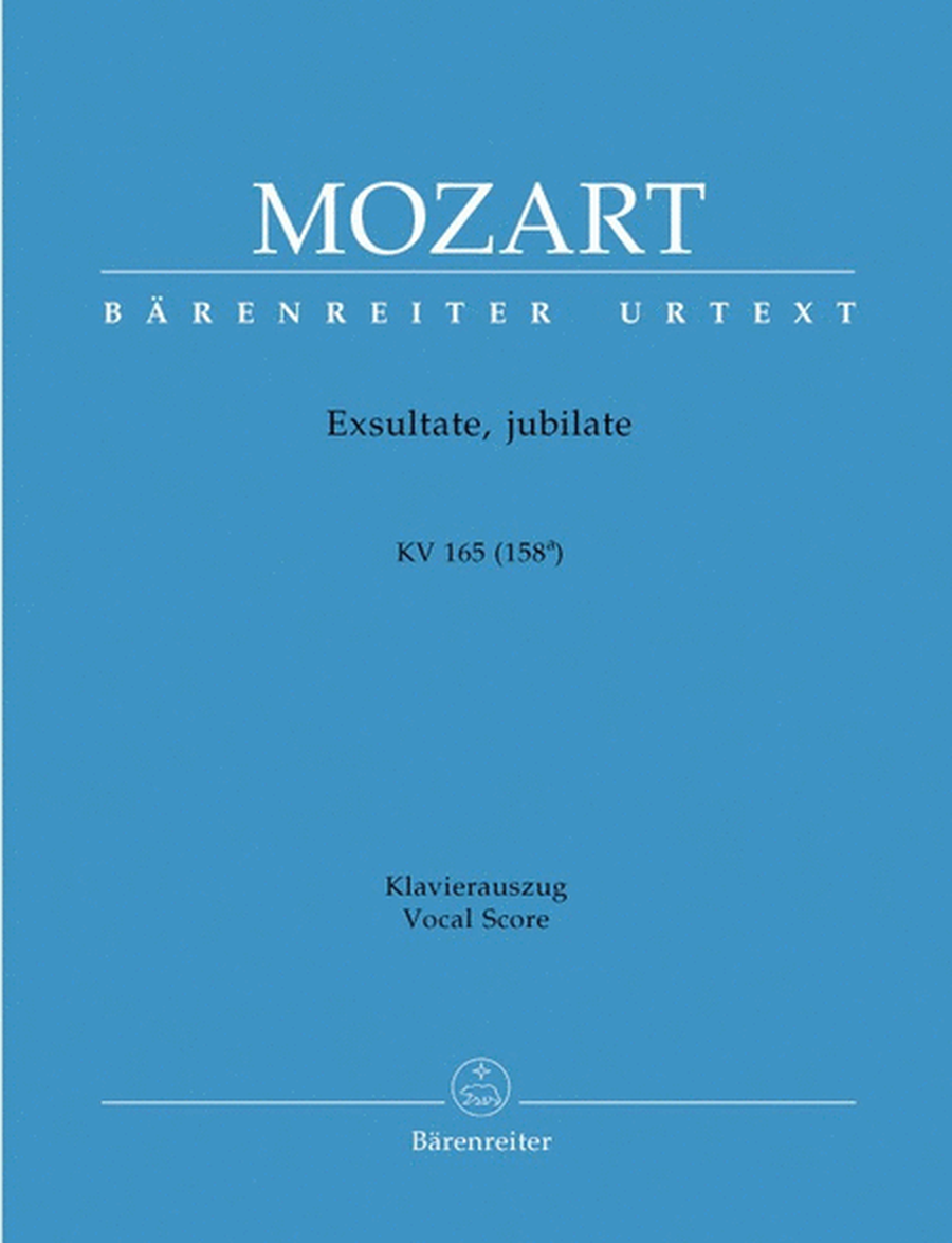 Mozart - Exsultate Jubilate K 165 Vocal Score