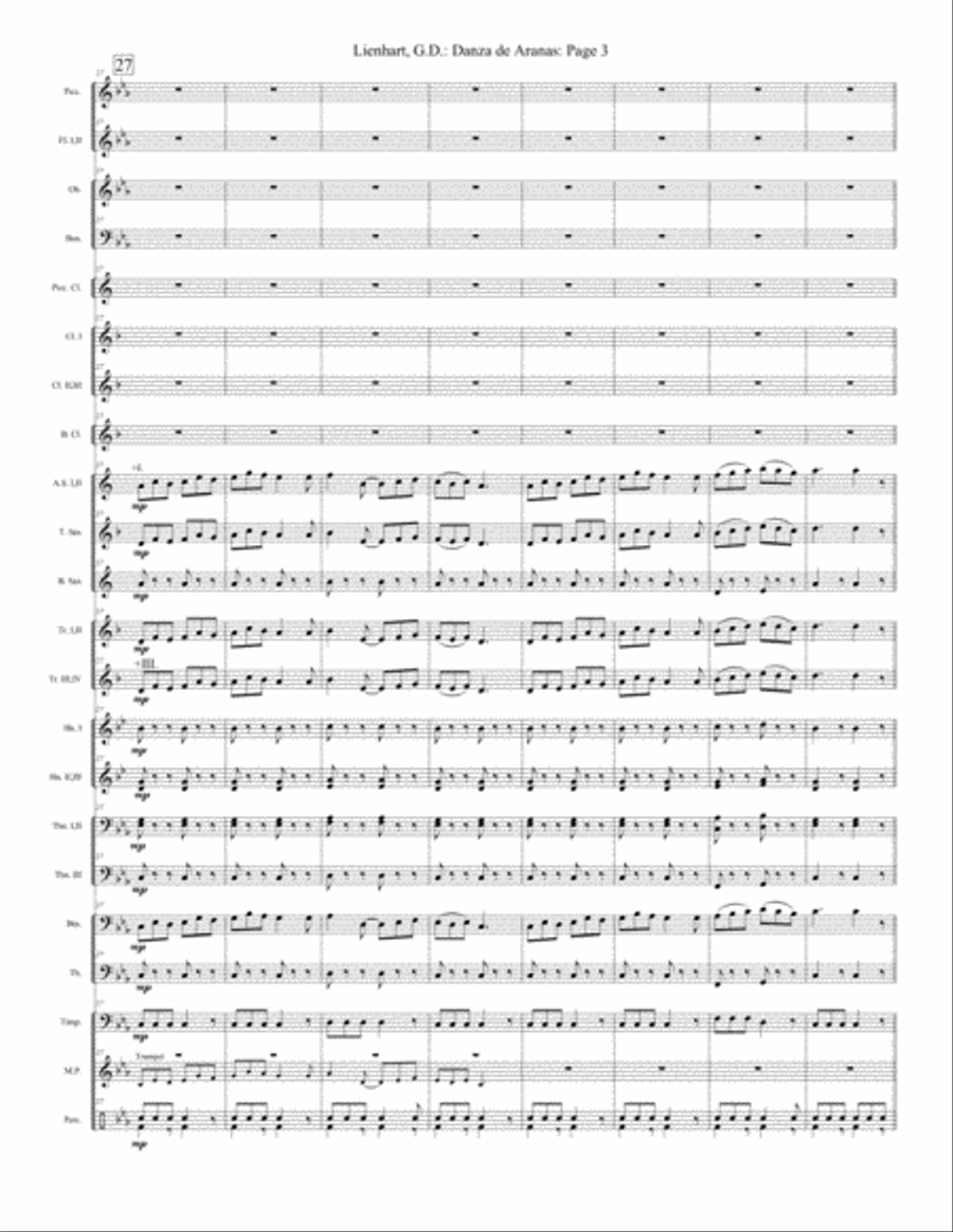 Danza de Aranas Concert Band scores gallery preview page 3