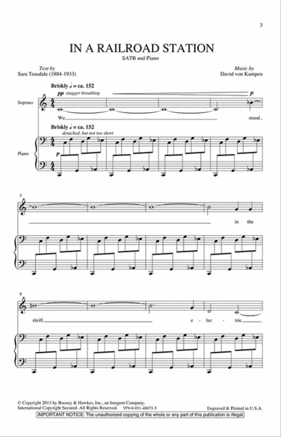 In a Railroad Station In a Railroad Station 4-Part scores gallery preview page 2