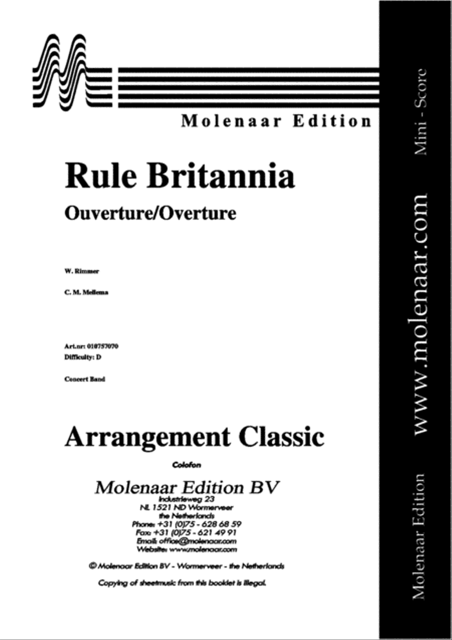 Rule Britannia Concert Band scores gallery preview page 2