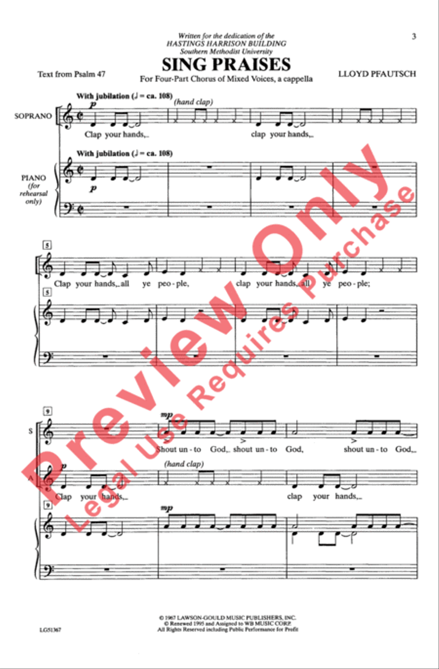 Sing Praises 4-Part scores gallery preview page 2