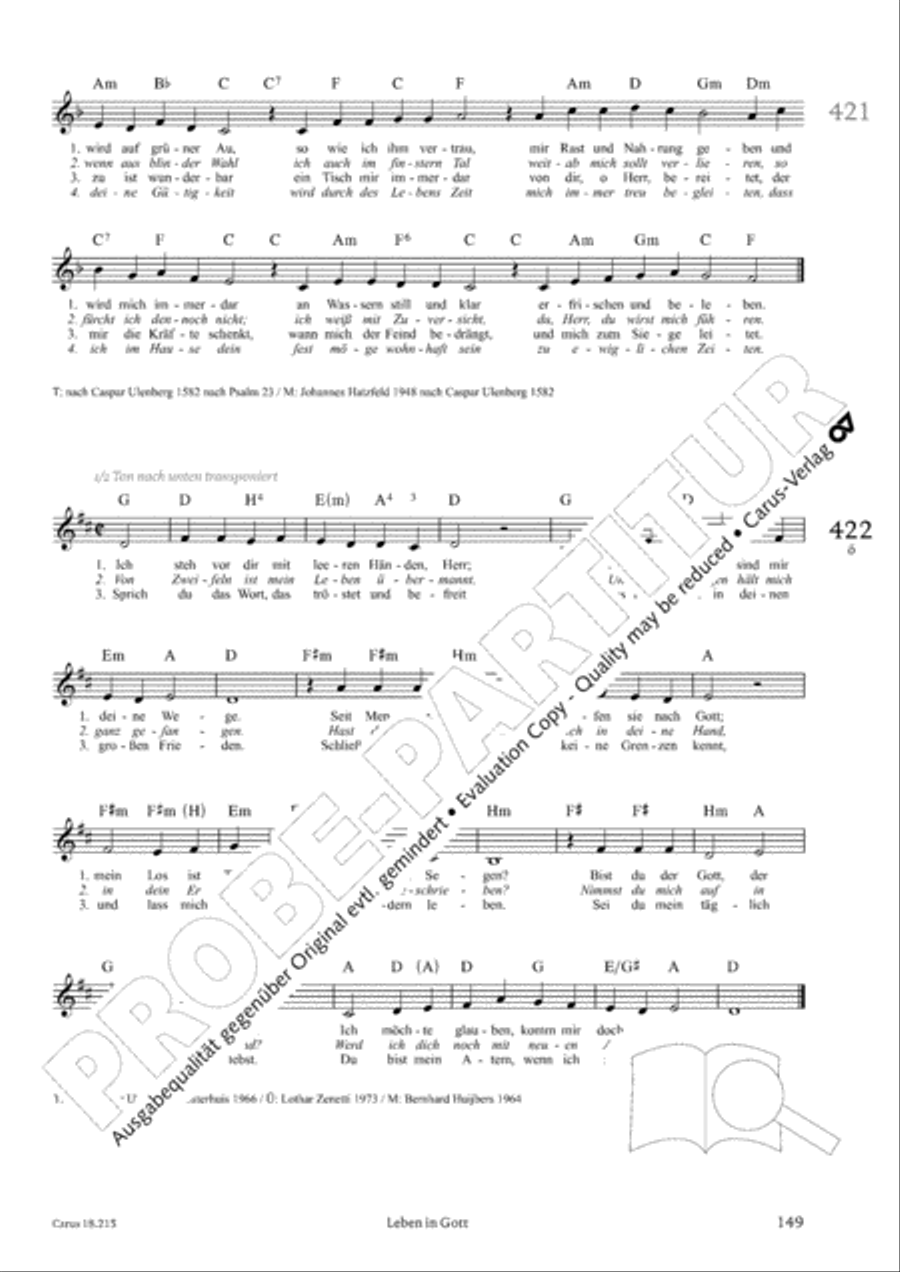 Gitarrenbuch zum Gotteslob Guitar scores gallery preview page 141