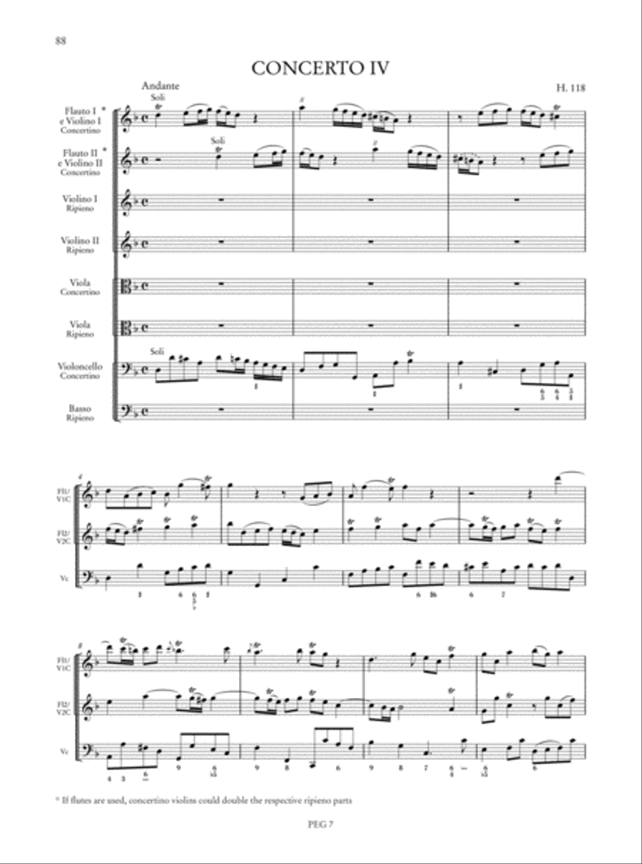 6 Concertos Op. 7 (H. 115-120) Orchestra scores gallery preview page 5